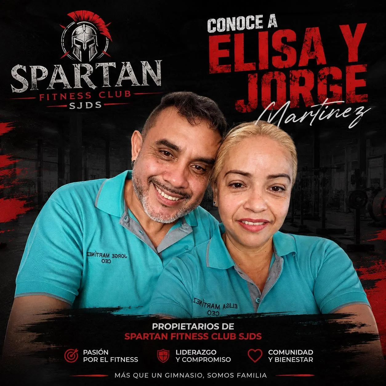 Elisa y Jorge Martínez — Propietarios de Spartan Fitness Club SJDS